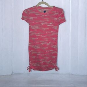 Pink Camo Short Sleeve Dress